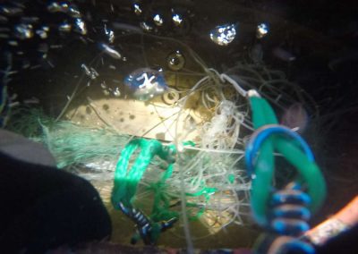 Fishing Net Caught in Ships Propeller